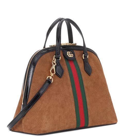 gucci borsa camoscio|Gucci leather shoulder bag.